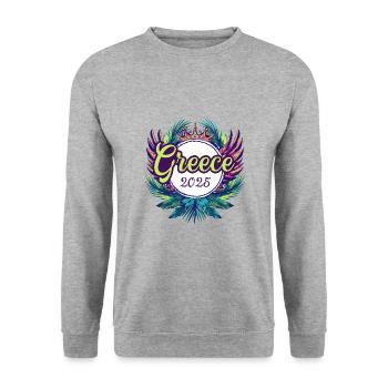 L’équipe de la Grèce 2025 - Sweat-shirt Unisexe - gris chiné - Devant - Alina (178cm) & Michal (187cm)