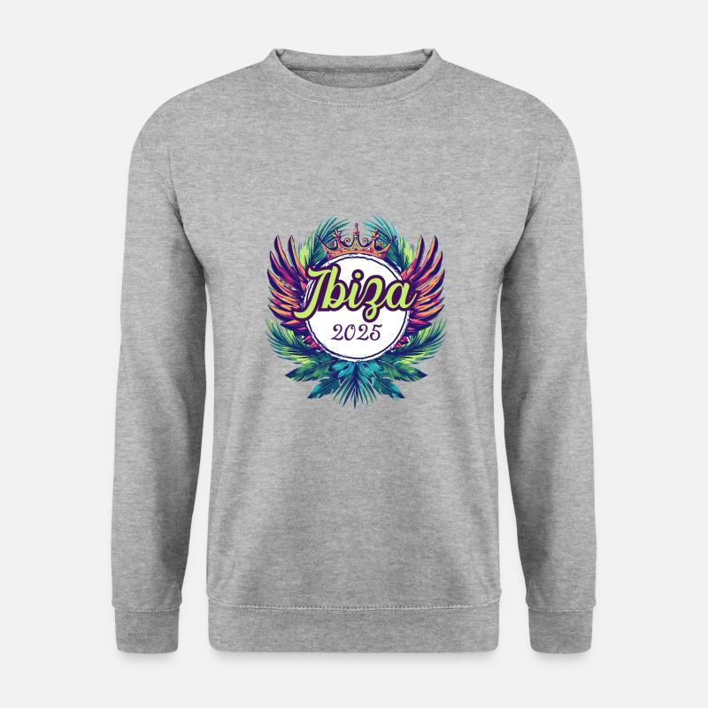 Ibiza 2025 Team - Unisex Pullover - Weißgrau meliert
