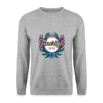Tenerife 2025 Team - Unisex Sweatshirt - salt & pepper - Front - Alina (178cm) & Michal (187cm)