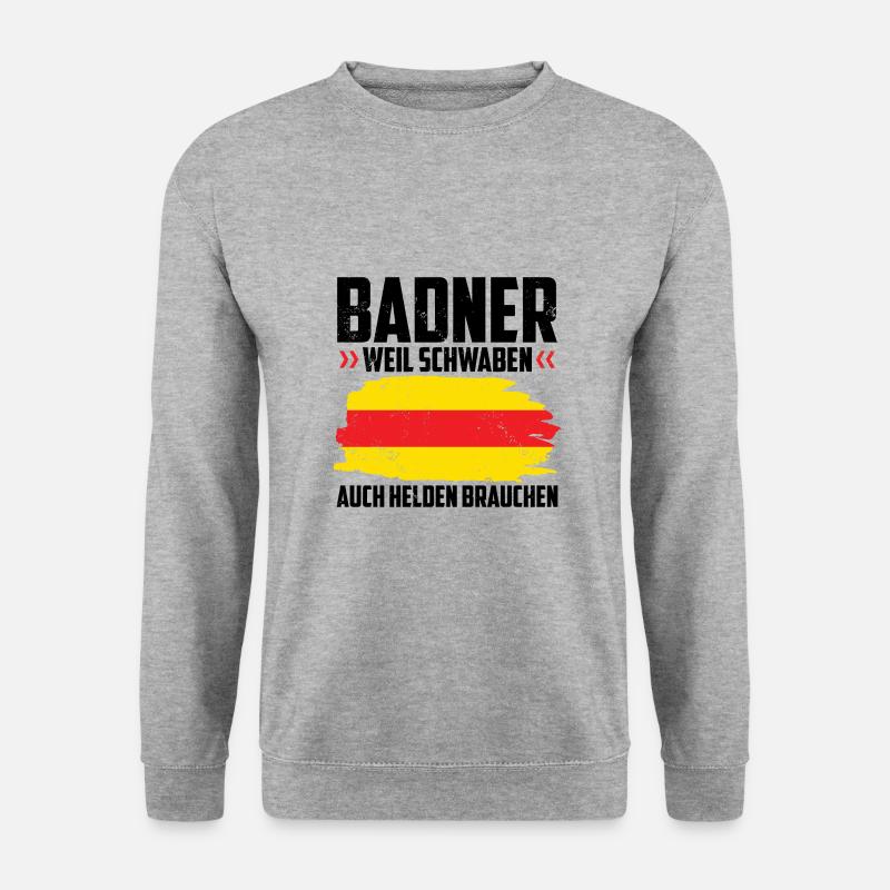 Baden - Unisex Pullover - Weißgrau meliert