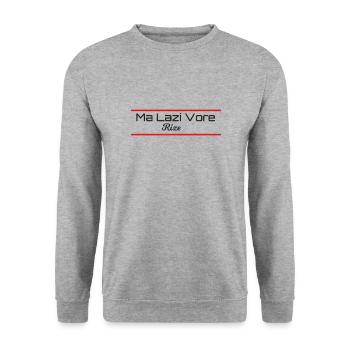 Rize Lazca Lazisch - Unisex Pullover - Weißgrau meliert - Vorne - Alina (178cm) & Michal (187cm)