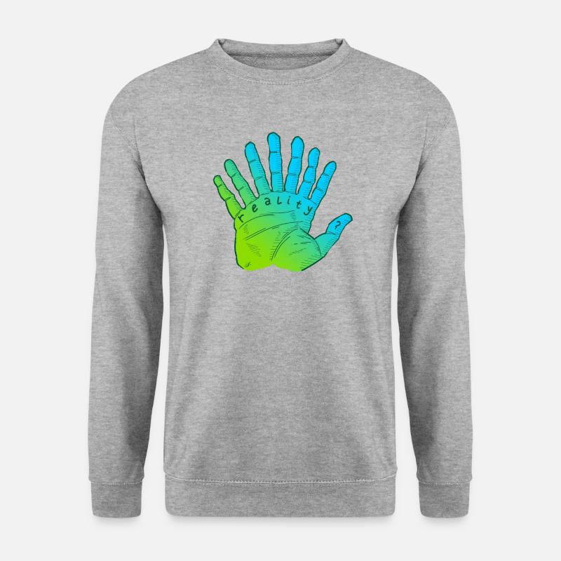 Reality Check Lucid Hand - Unisex Sweatshirt - salt & pepper