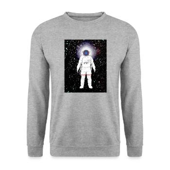 Astronaute de l’homme de l’espace - Sweat-shirt Unisexe - gris chiné - Devant - Alina (178cm) & Michal (187cm)