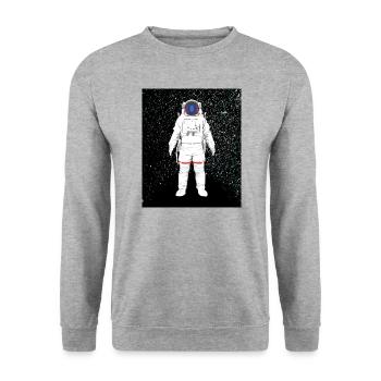 Astronaut in the cosmos - Unisex Sweatshirt - salt & pepper - Front - Alina (178cm) & Michal (187cm)