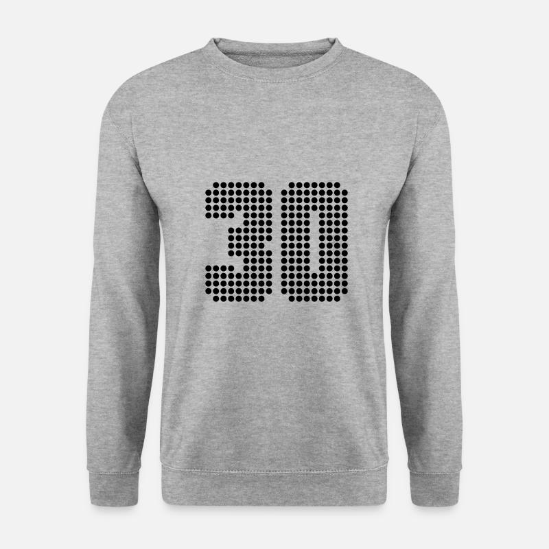 30 - Unisex Pullover - Weißgrau meliert