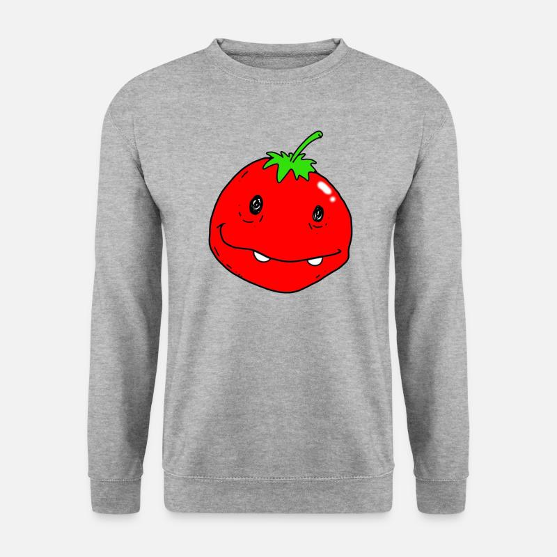 Tomate - Unisex Pullover - Weißgrau meliert