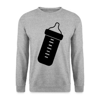 Biberon - Sweat-shirt Unisexe - gris chiné - Devant - Alina (178cm) & Michal (187cm)