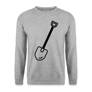 Shovel tool vector - Unisex Sweatshirt - salt & pepper - Front - Alina (178cm) & Michal (187cm)