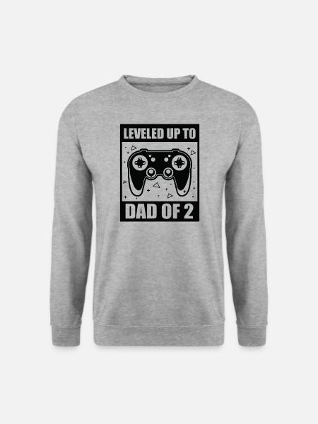 Le joueur de jeu Papa père a atteint le niveau de papa de 2 - Sweat-shirt Unisexe - gris chiné