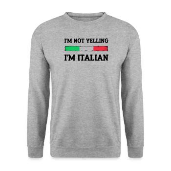 Italian Italian Italy Gift Idea Humor - Unisex Sweatshirt - salt & pepper - Front - Alina (178cm) & Michal (187cm)