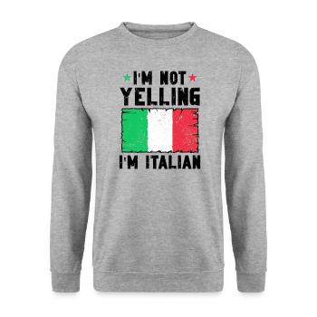 Italian Italian Italy Gift Idea Humor - Unisex Sweatshirt - salt & pepper - Front - Alina (178cm) & Michal (187cm)