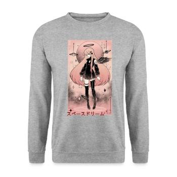 Rêve d’espace lumineux - Sweat-shirt Unisexe - gris chiné - Devant - Alina (178cm) & Michal (187cm)