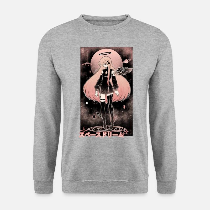 Dunkler Weltraumtraum - Unisex Pullover - Weißgrau meliert