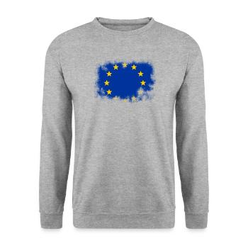 Drapeau Europe drapeau européen cadeau - Sweat-shirt Unisexe - gris chiné - Devant - Alina (178cm) & Michal (187cm)