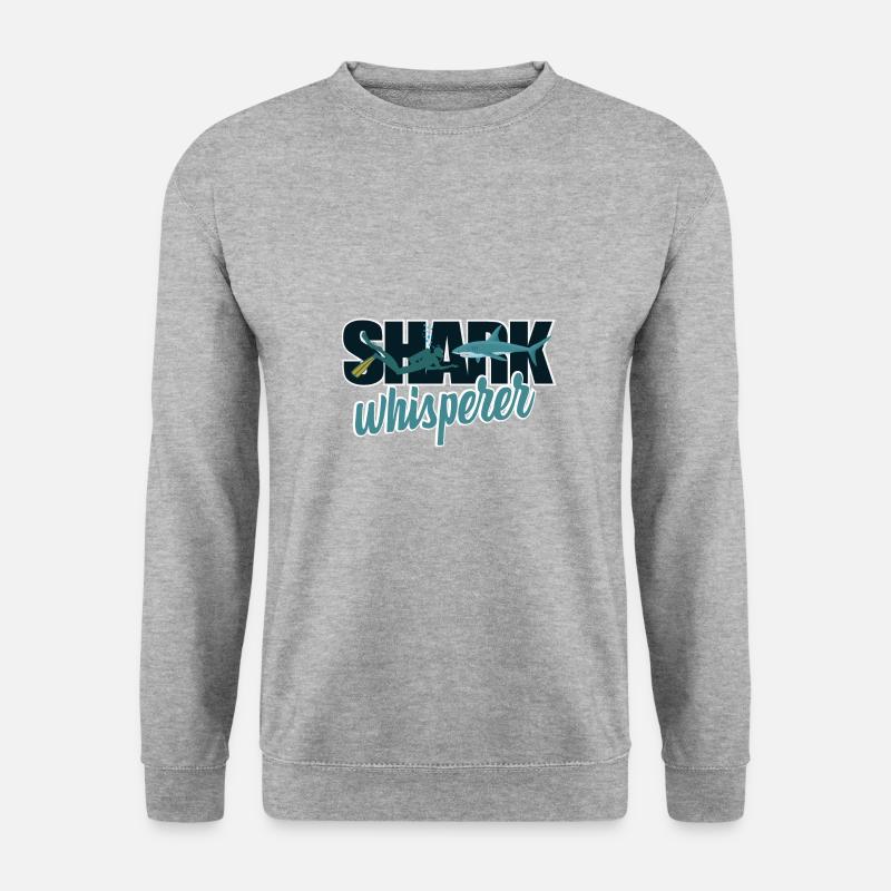 Taucher Tauchen Design Schnorcheln - Unisex Pullover - Weißgrau meliert