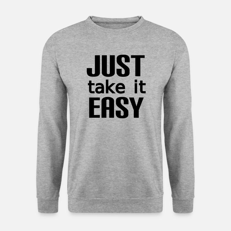 Take it easy - Unisex Pullover - Weißgrau meliert