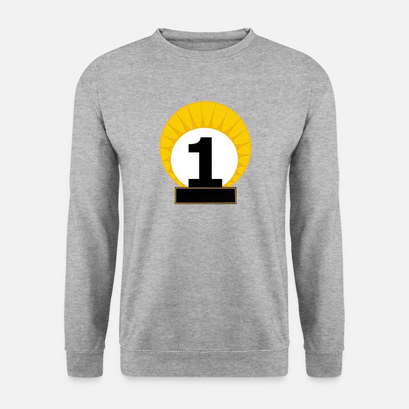 Nr. 1 - Unisex Pullover - Weißgrau meliert