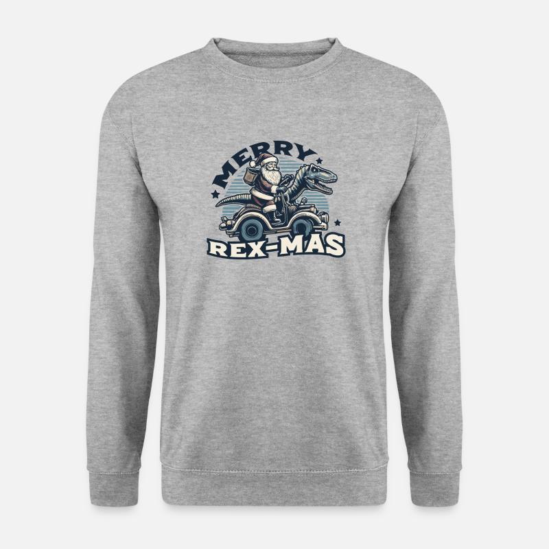 Merry Rexmas - Unisex Pullover - Weißgrau meliert
