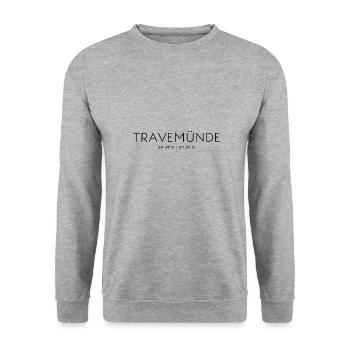 Travemünde, Lübeck, Ostsee, Schleswig-Holstein - Unisex Pullover - Weißgrau meliert - Vorne - Alina (178cm) & Michal (187cm)