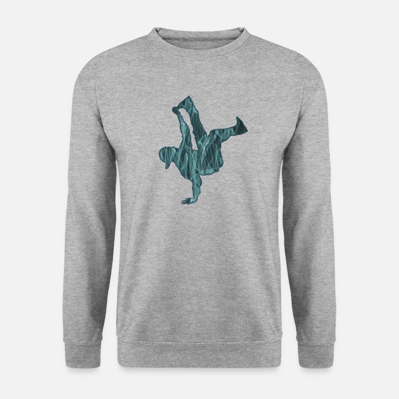 Breakdancer - Unisex Pullover - Weißgrau meliert