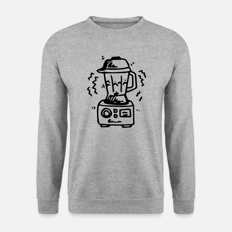 Mixer Smoothie Rohkost - Unisex Pullover - Weißgrau meliert