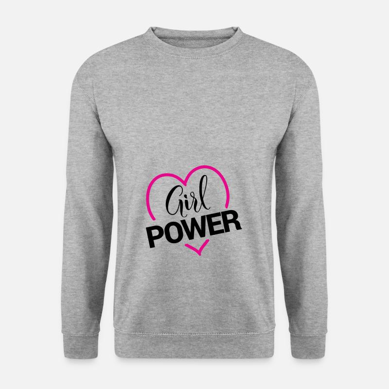 Girl Power - Unisex Pullover - Weißgrau meliert
