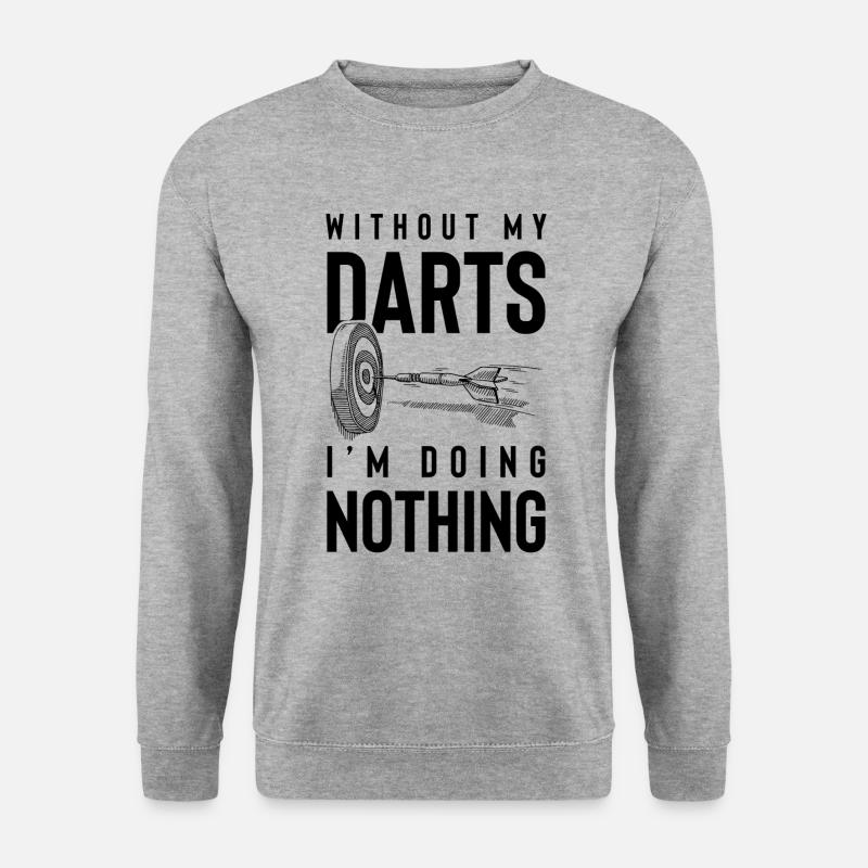 dart lustiger spruch - Unisex Pullover - Weißgrau meliert