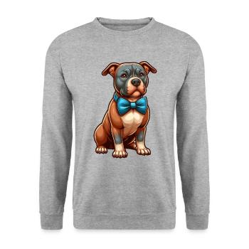 Pitbull le mignon - Sweat-shirt Unisexe - gris chiné - Devant - Alina (178cm) & Michal (187cm)