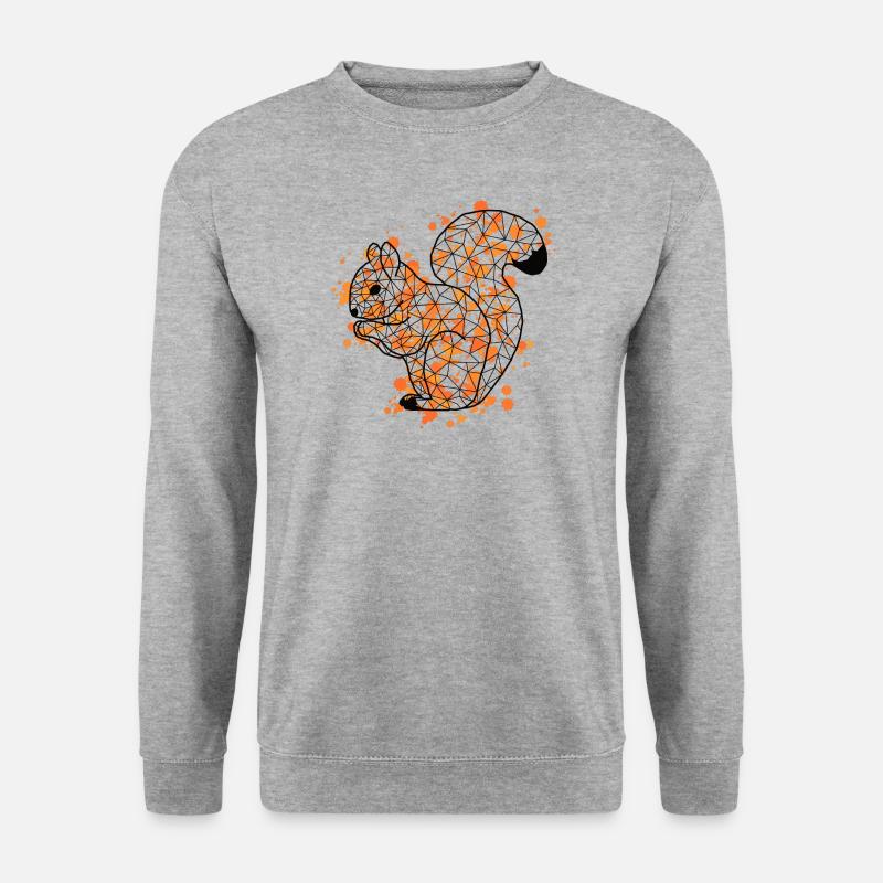 Squirrell GeomeTRIX bunt - Unisex Pullover - Weißgrau meliert
