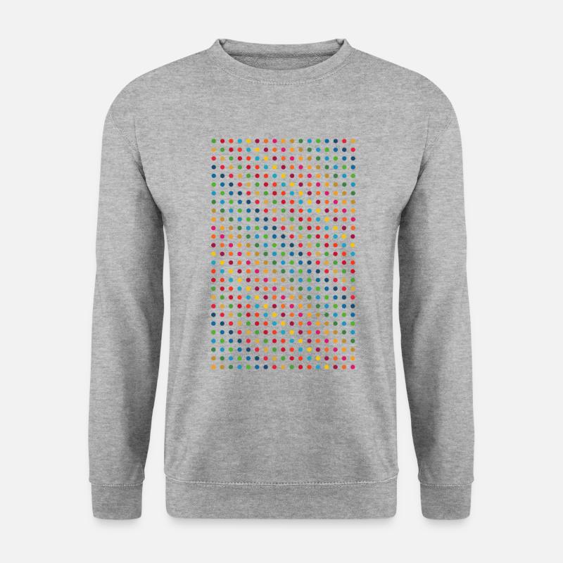 Conception de points colorés - Sweat-shirt Unisexe - gris chiné