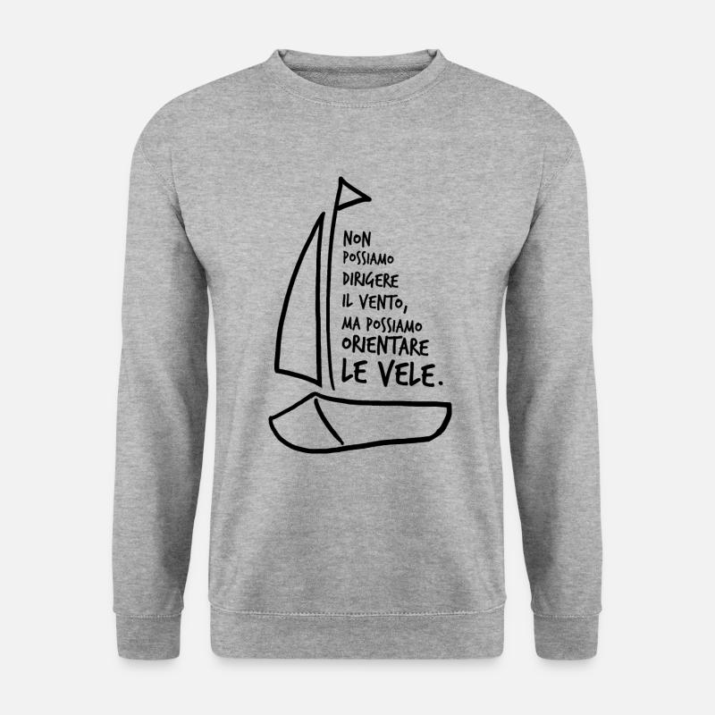 Non possiamo dirigere il vento N - Felpa unisex - grigio chiaro melange