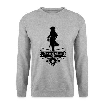 Swashbuckler pirate - Unisex Sweatshirt - salt & pepper - Front - Alina (178cm) & Michal (187cm)