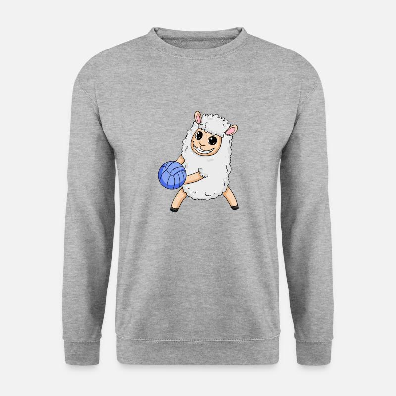 Volleyball Schaf - Unisex Pullover - Weißgrau meliert
