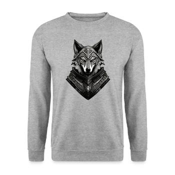 Wolf 5 Par Pr3vise - Sweat-shirt Unisexe - gris chiné - Devant - Alina (178cm) & Michal (187cm)