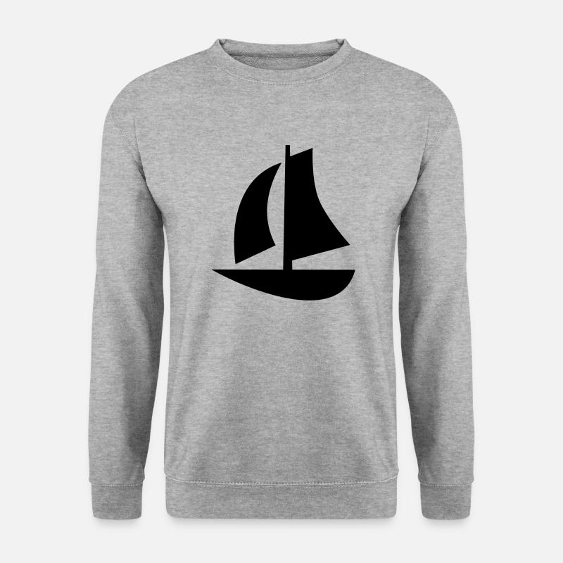 Segeln - Unisex Pullover - Weißgrau meliert