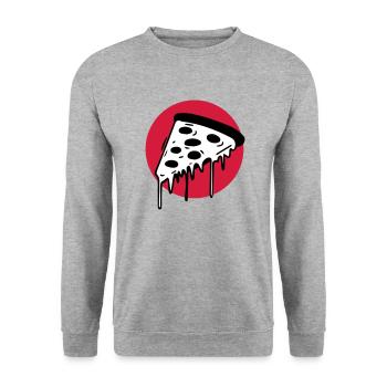 Pizza Punkt Duisburg - the magic triangle! - Unisex Sweatshirt - salt & pepper - Front - Alina (178cm) & Michal (187cm)