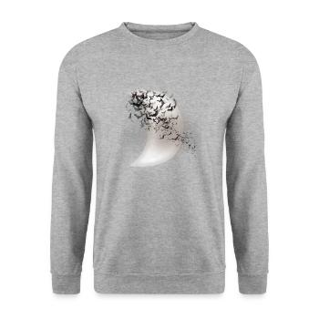 les chauves-souris - Sweat-shirt Unisexe - gris chiné - Devant - Alina (178cm) & Michal (187cm)
