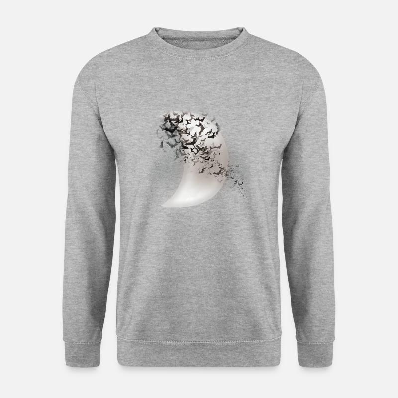 fledermäuse - Unisex Pullover - Weißgrau meliert