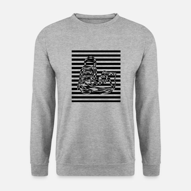 Sneaker gestreift - Unisex Pullover - Weißgrau meliert