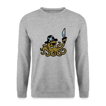 Pirate Otkopus 3 - Sweat-shirt Unisexe - gris chiné - Devant - Alina (178cm) & Michal (187cm)