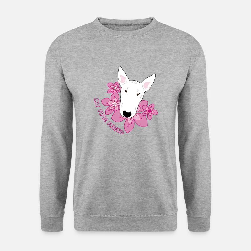 Bullterrier white - Unisex Pullover - Weißgrau meliert