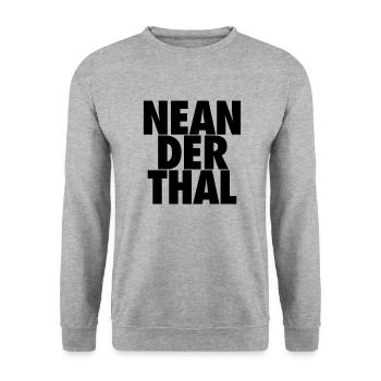 Neanderthal - Unisex Sweatshirt - salt & pepper - Front - Alina (178cm) & Michal (187cm)