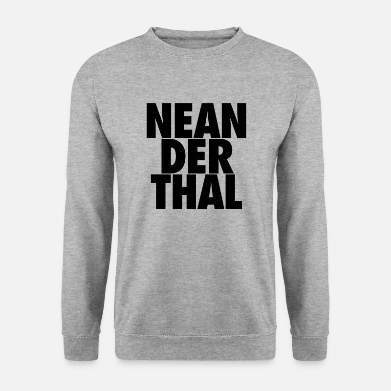 Neandertaler - Unisex Pullover - Weißgrau meliert