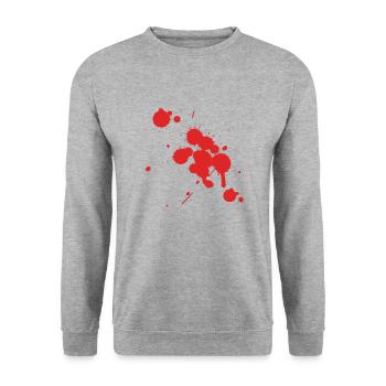 Bloody Bloody Shirt - Unisex Sweatshirt - salt & pepper - Front - Alina (178cm) & Michal (187cm)