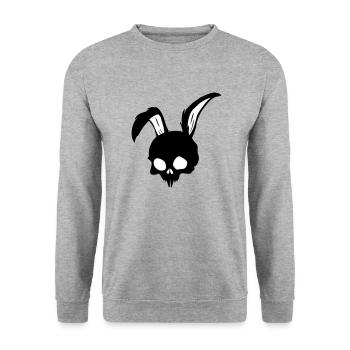 Dead Rabbit - Unisex Pullover - Weißgrau meliert - Vorne - Alina (178cm) & Michal (187cm)