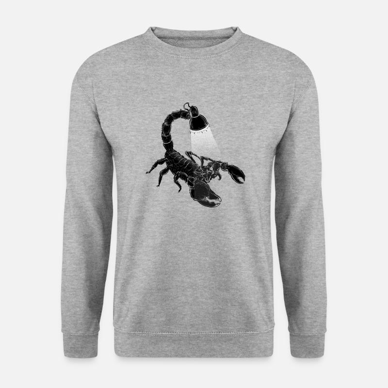 Skorpion - Unisex Pullover - Weißgrau meliert