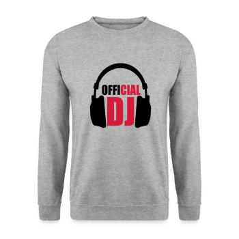 Official DJ - Sweat-shirt Unisexe - gris chiné - Devant - Alina (178cm) & Michal (187cm)