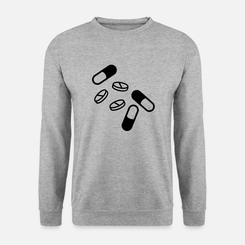 pillen_und_tabletten_f1 - Unisex Pullover - Weißgrau meliert