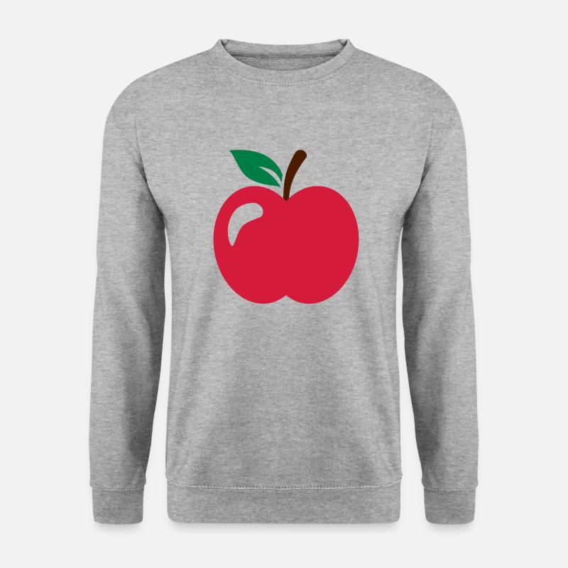 Apfel - Unisex Pullover - Weißgrau meliert