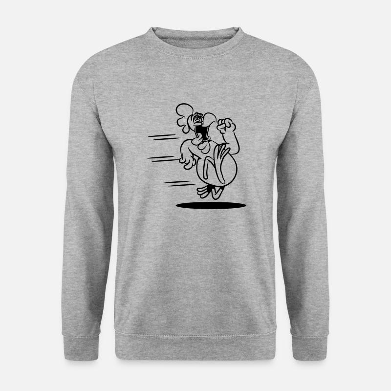 Drôle de Chicken run - Sweat-shirt Unisexe - gris chiné